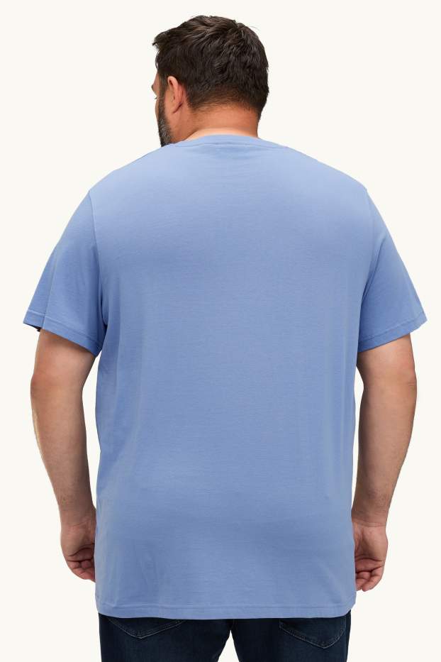 Heren - T-shirt - regular fit - lichtblauw