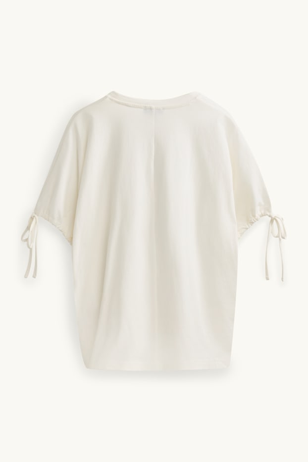 Damen - T-Shirt - Relaxed Fit - weiß