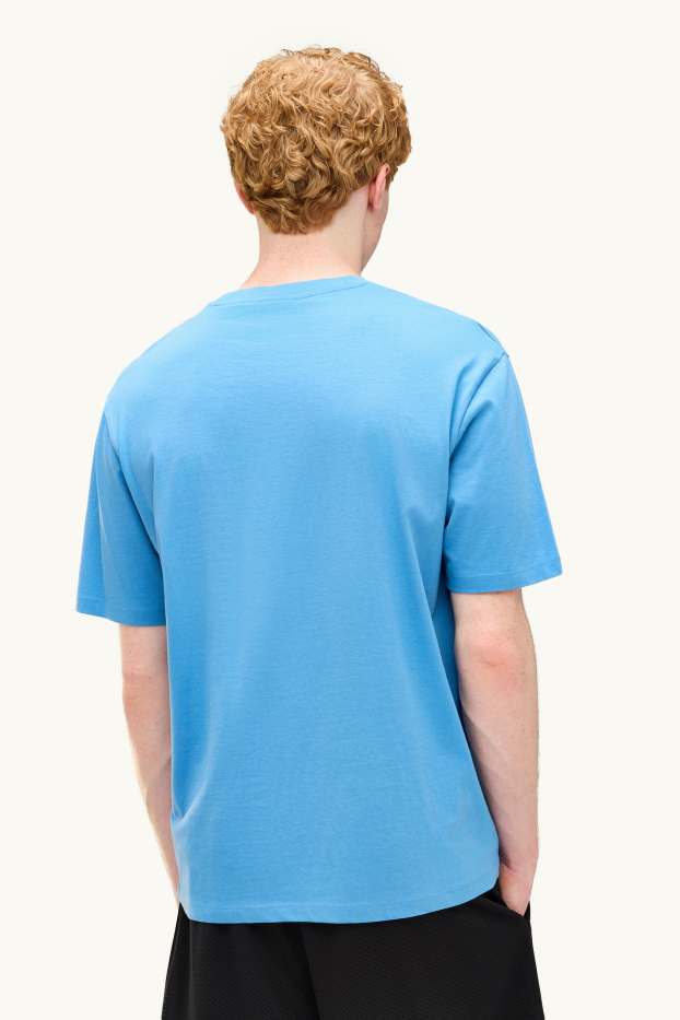 Hommes - T-shirt - relaxed fit - bleu