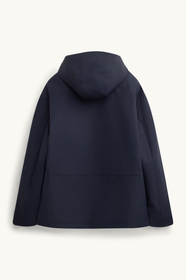 Hommes - Veste de sport avec capuche - doublée - imperméable - bleu foncé