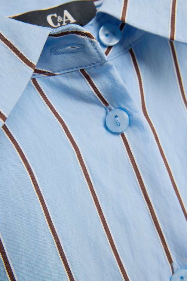 Femmes - Blouse-chemise - à rayures - bleu