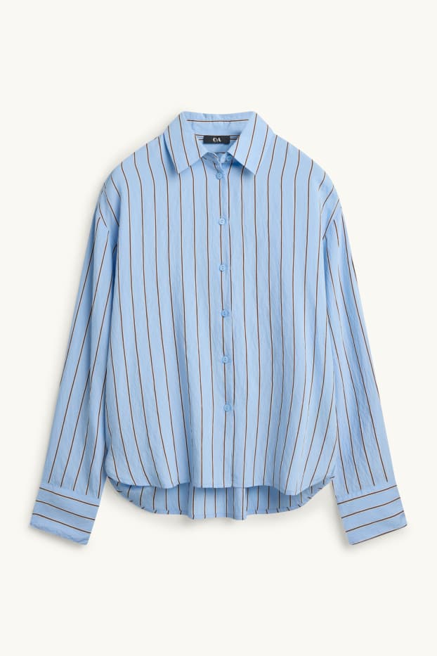 Femmes - Blouse-chemise - à rayures - bleu