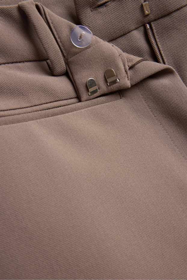 Dona - Pantalons de tela - high waist - wide leg - marró