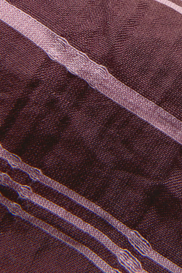 Damen - Kleid mit V-Ausschnitt - Straight Fit - Viskose-Mix - bordeaux