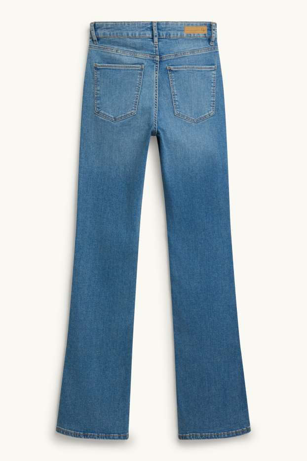 Damen - Bootcut Jeans - High Waist - jeansblau