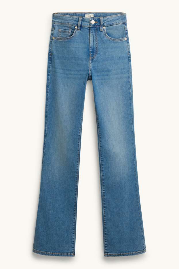 Damen - Bootcut Jeans - High Waist - jeansblau