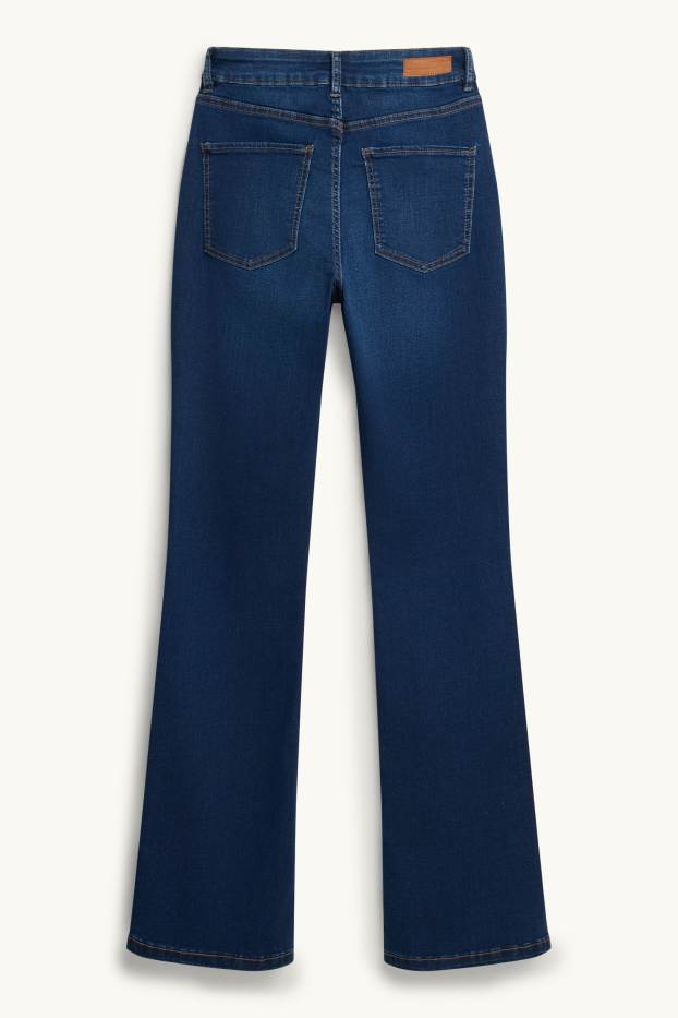 Femei - Bootcut jeans - talie înaltă - denim-albastru închis