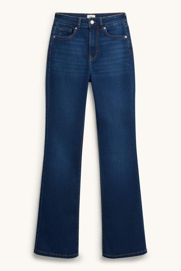Femei - Bootcut jeans - talie înaltă - denim-albastru închis