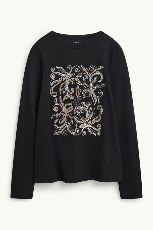 Dames - Longsleeve - regular fit - zwart