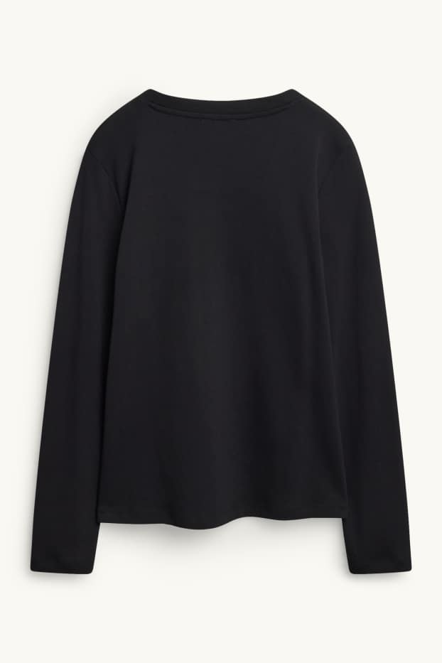 Dames - Longsleeve - regular fit - zwart