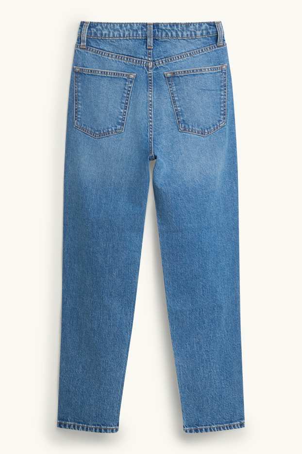 Dames - Mom jeans - high waist - jeansblauw