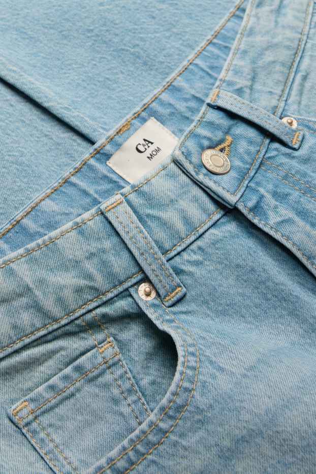 Damen - Mom Jeans - High Waist - helljeansblau