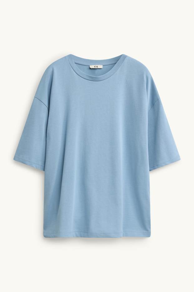 Femmes - T-shirt - Oversize - bleu clair