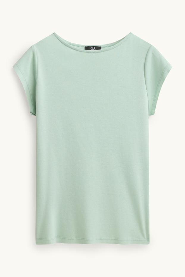 Women - T-shirt - slim fit - mint green