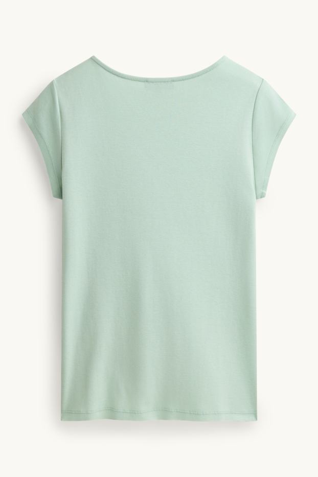 Women - T-shirt - slim fit - mint green