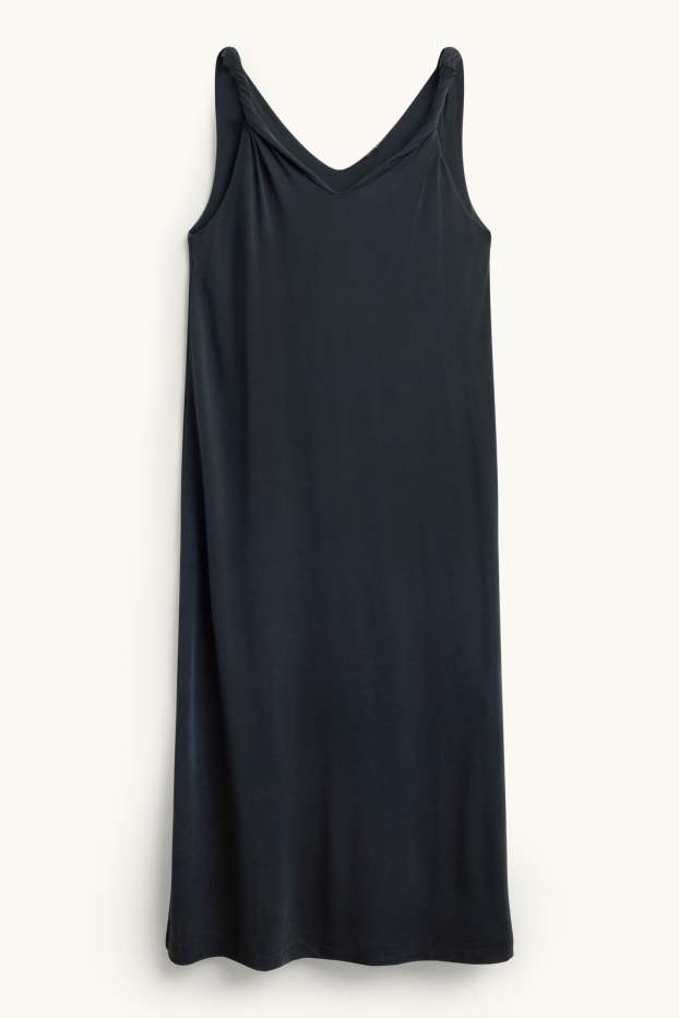 Femmes - Robe avec encolure en V - straight fit - noir