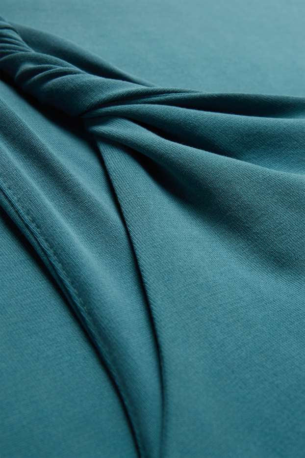 Femmes - Robe avec encolure en V - straight fit - turquoise foncé