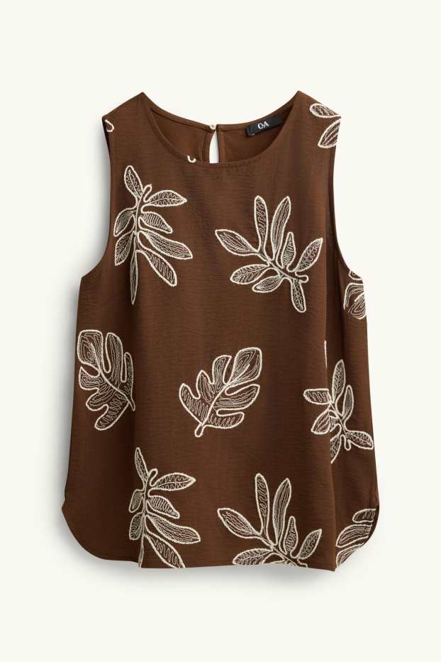 Women - Top - patterned - brown