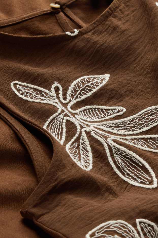 Women - Top - patterned - brown