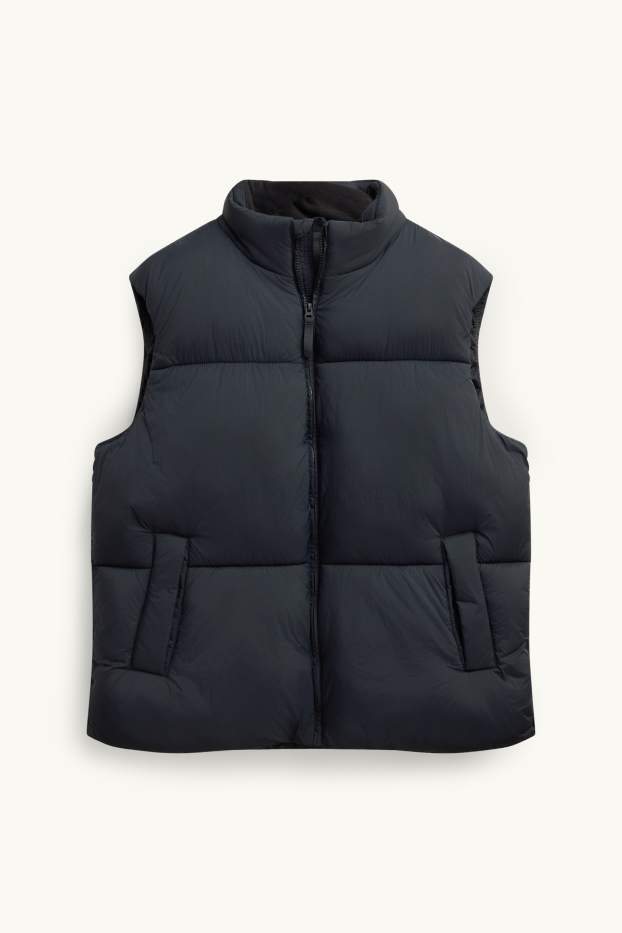 Uomo - Giubbino trapuntato tecnico - imbottito - idrorepellente - grigio scuro