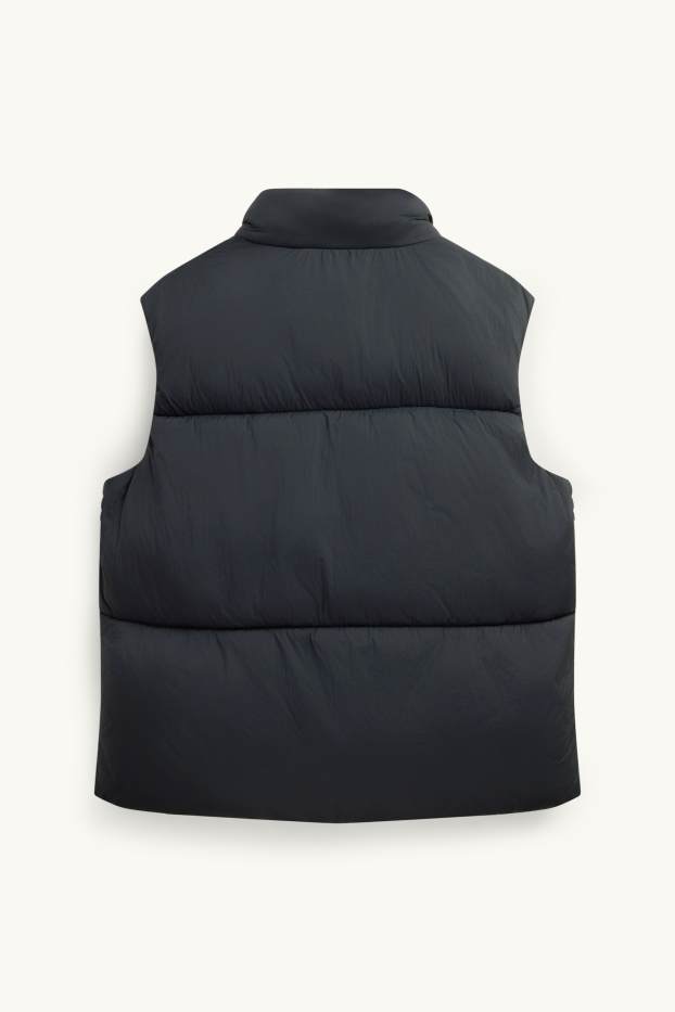 Uomo - Giubbino trapuntato tecnico - imbottito - idrorepellente - grigio scuro