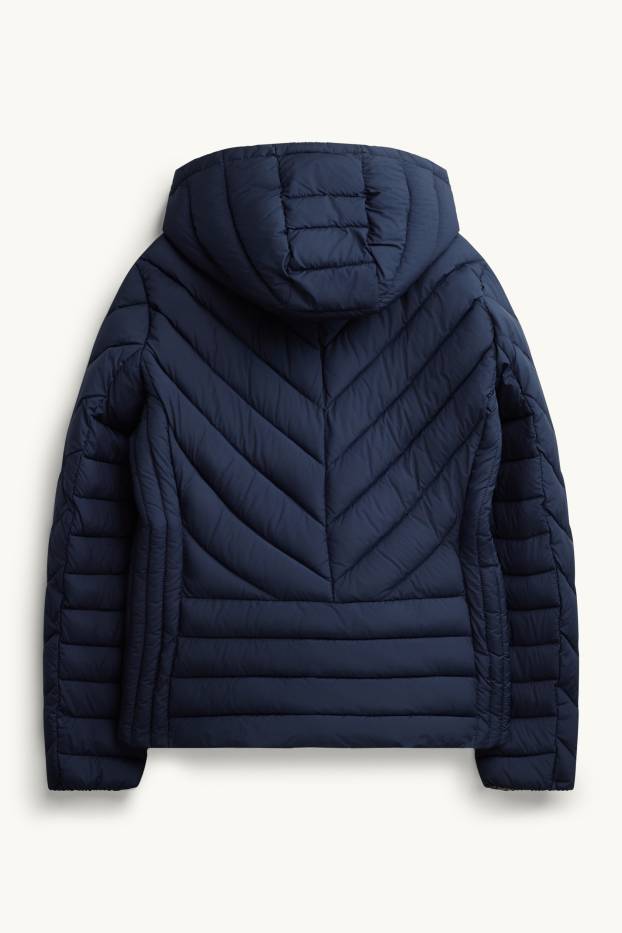 Donna - Giacca trapuntata con cappuccio - foderata - blu scuro