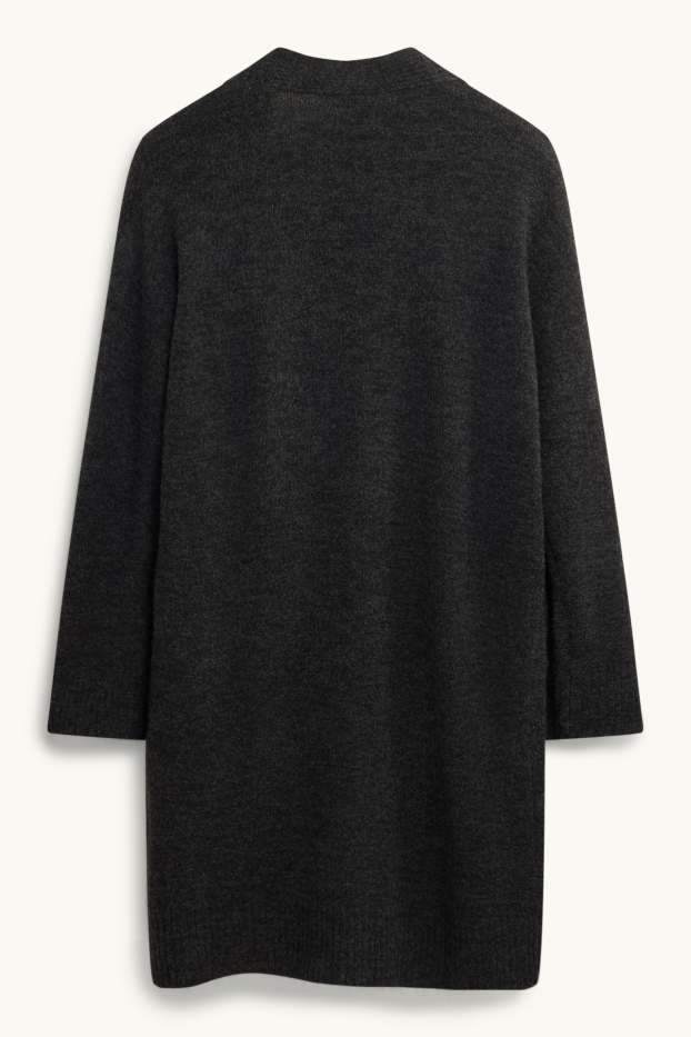 Women - Long cardigan - dark gray