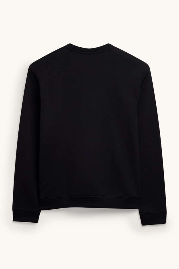 Hommes - Sweat - finition texturée - noir
