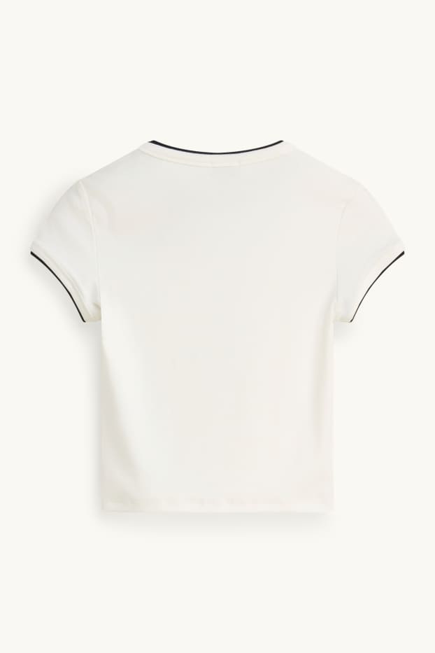 Kobiety - T-shirt - kremowobiały