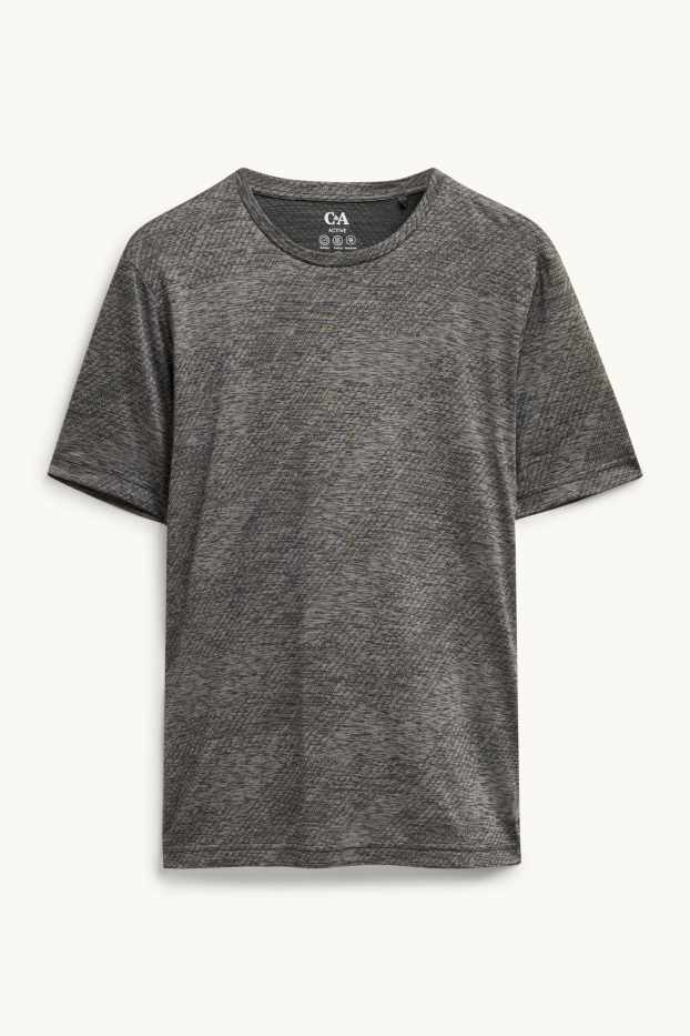 Bărbați - Tricou funcțional - regular fit - gri închis melanj