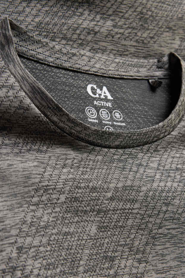 Bărbați - Tricou funcțional - regular fit - gri închis melanj