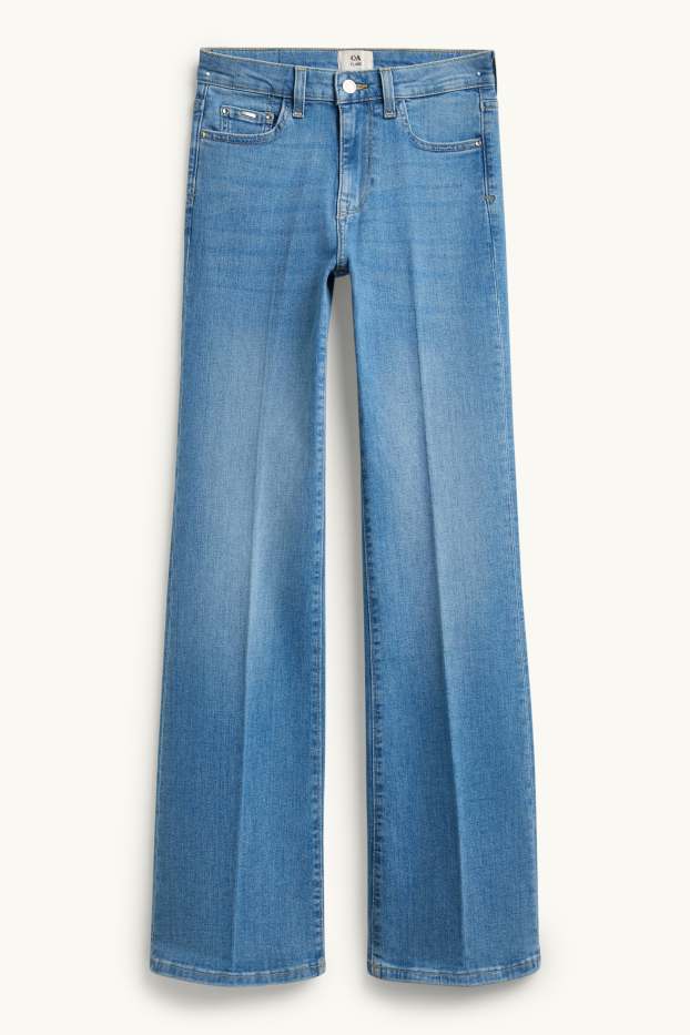 Damen - Flared Jeans - Mid Waist - LYCRA® - jeansblau