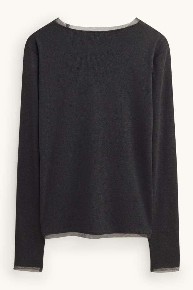 Dames - Longsleeve - antraciet