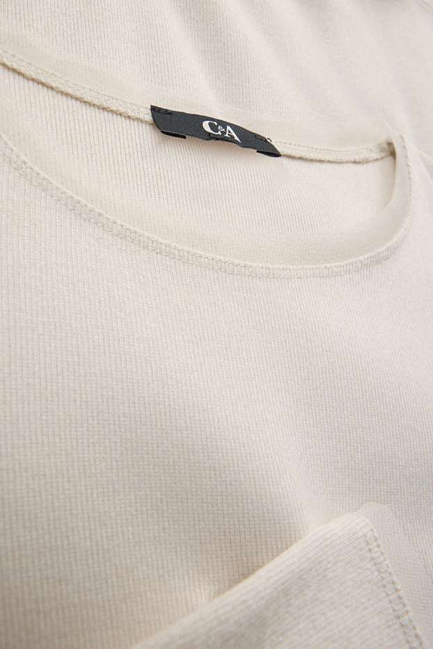 Dames - Longsleeve - crème wit