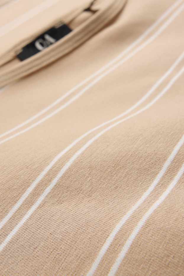 Femmes - Haut à manches longues - regular fit - à rayures - beige