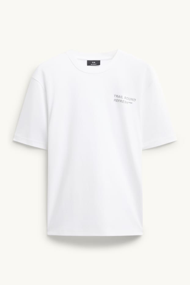 Bărbați - Tricou - relaxed fit - alb / gri