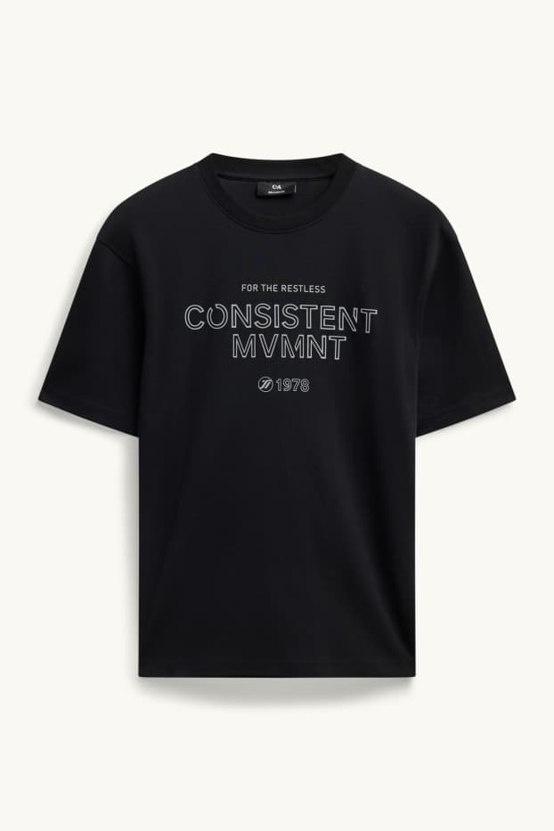 Uomo - T-shirt - relaxed fit - nero
