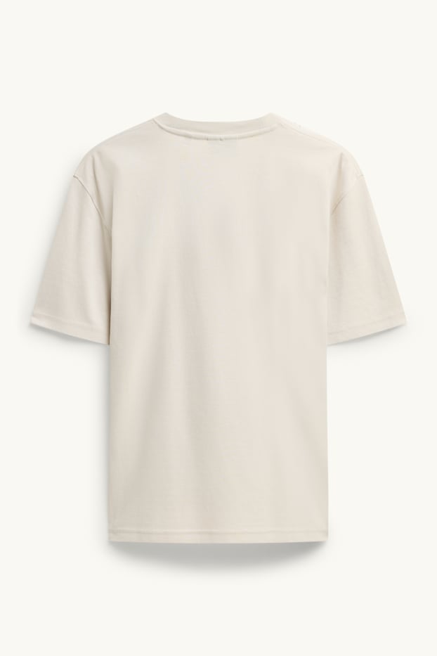 Uomo - T-shirt - relaxed fit - bianco crema