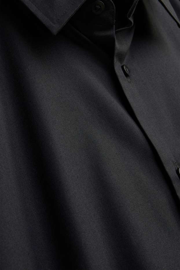 Uomo - Camicia - regular fit - collo all'italiana - nero