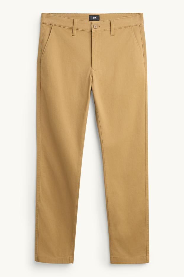 Uomo - Pantaloni chino - slim fit - marrone chiaro