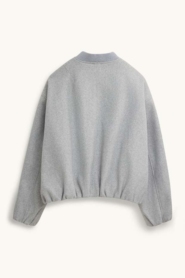 Femmes - Blouson aviateur - gris clair chiné