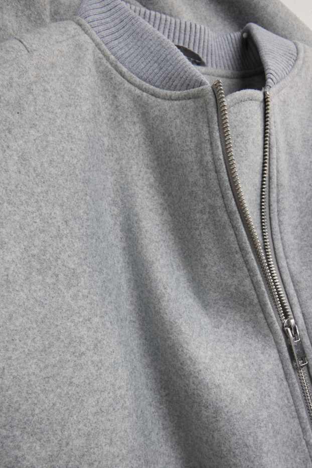 Femmes - Blouson aviateur - gris clair chiné