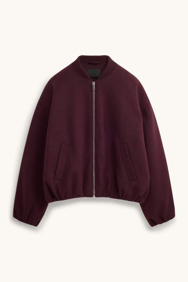 Femmes - Blouson aviateur - bordeaux