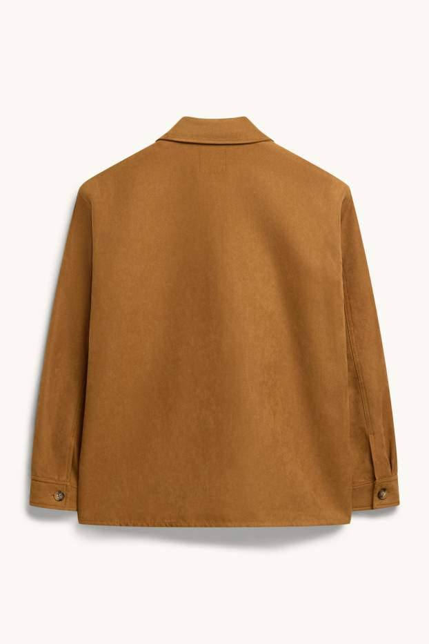 Hommes - Veste-chemise - relaxed fit - col kent - marron