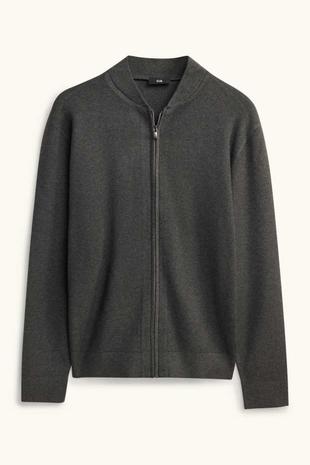 Uomo - Cardigan - grigio scuro