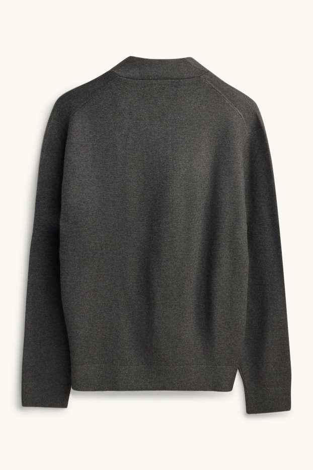 Uomo - Cardigan - grigio scuro
