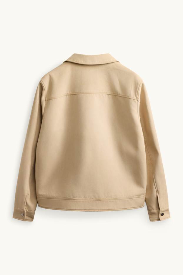 Hommes - Veste - faux suède - beige