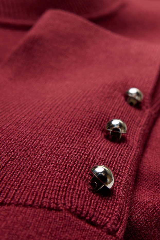 Damen - Feinstrick-Pullover - bordeaux
