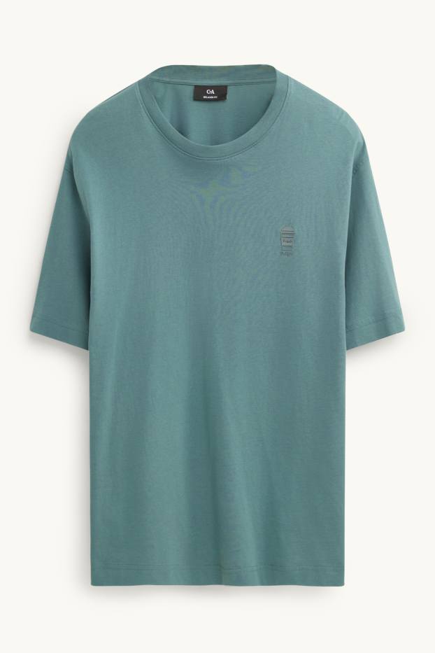 Hommes - T-shirt - relaxed fit - vert