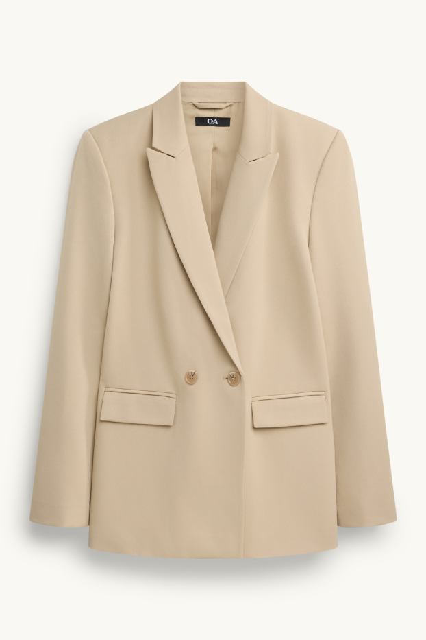 Dames - Business-blazer - regular fit - beige